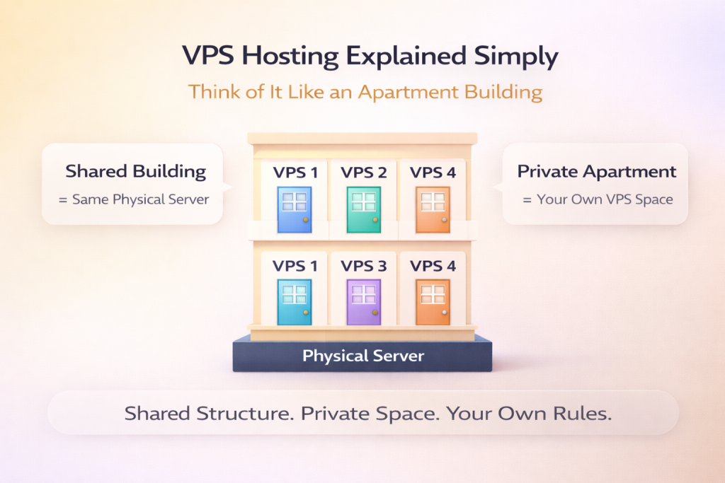 vps hosting explained using apartment analogy for beginners