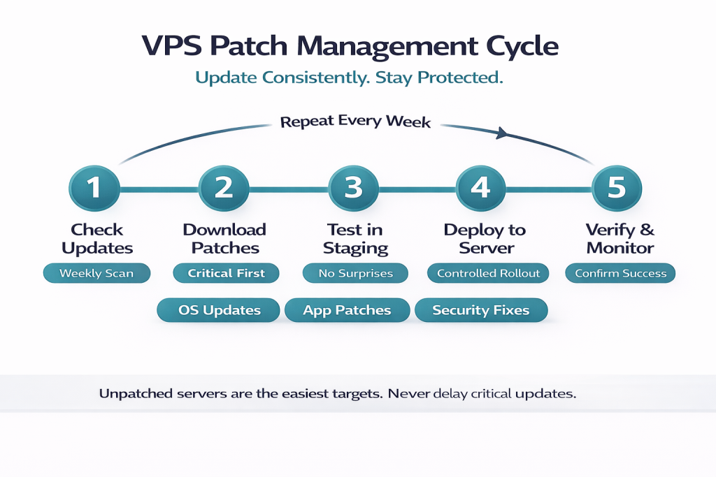 vps patch management process operating system and software security updates