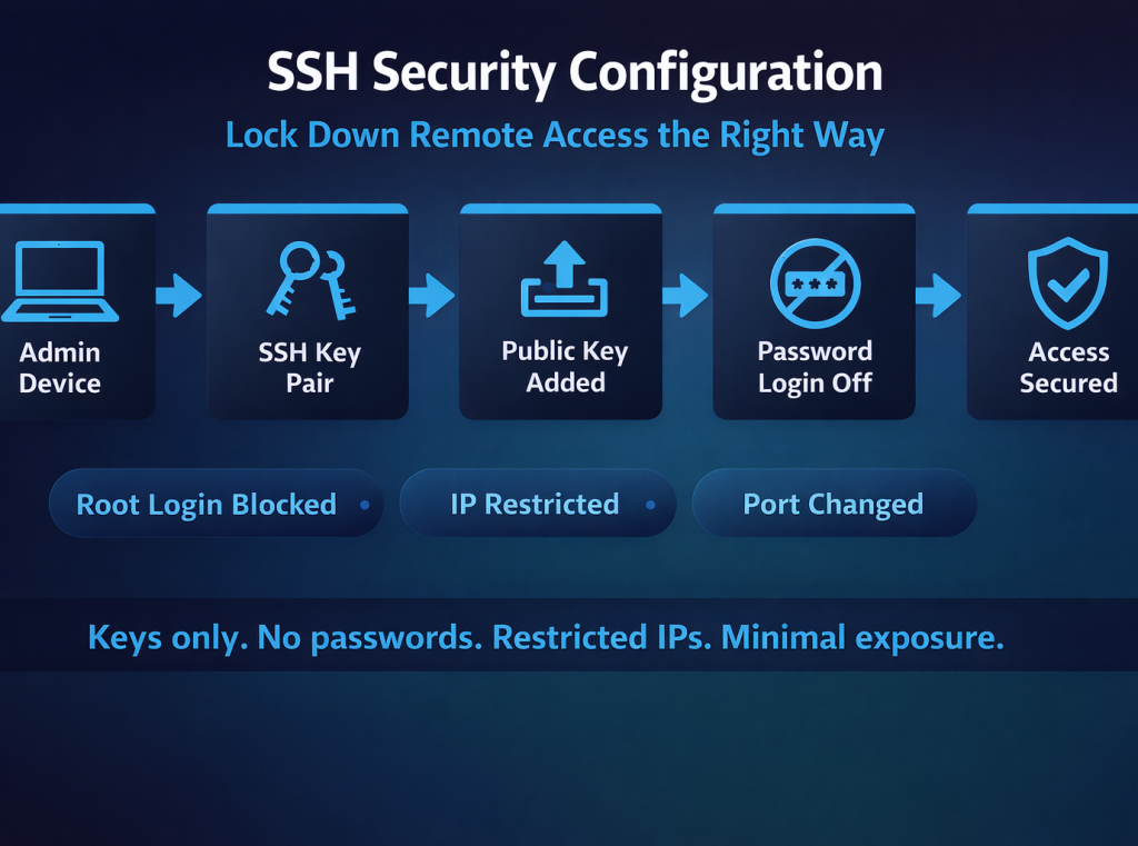 vps ssh security configuration using keys and secure access control
