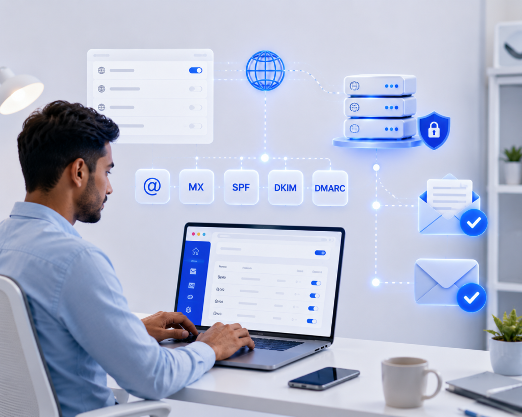 Connecting GoDaddy DNS records with cPanel email hosting for better inbox delivery.