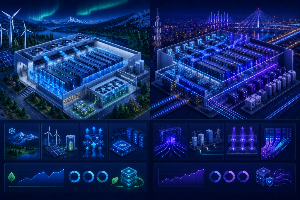 Comparison of Finland and Netherlands data center cooling efficiency, energy optimization, and enterprise infrastructure.